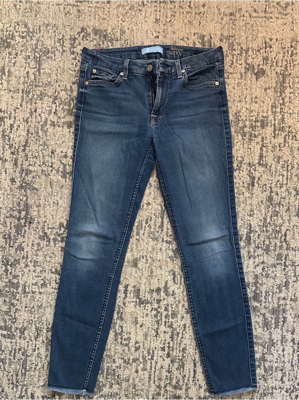 7 For All Mankind Indigo Stretch Skinny Jeans